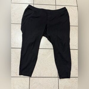 Lane Bryant Plus Size Pull On Ponte Stretch Leggings 22/24 Black Back Pockets